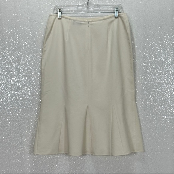 Yeohlee New York Cream Cotton Midi Skirt Women’s Size 10 – Made in USA - Picture 9 of 10